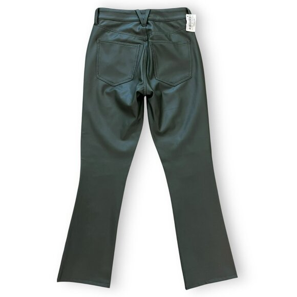 Veronica Beard Carly Vegan Leather Kick Flare, Loden, 25, NWT - Picture 4 of 5